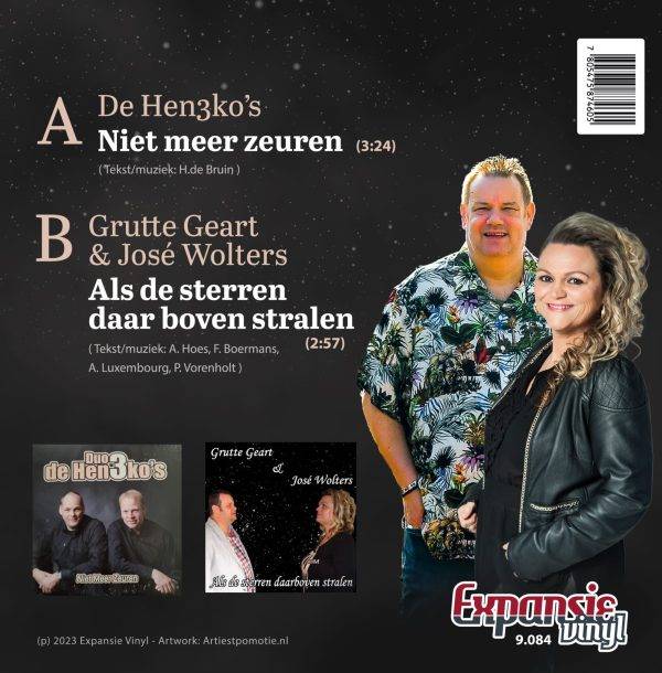 De Hen3ko's - Niet meer zeuren Grutte Geart & José Wolters - Als de sterren daar boven stralen B